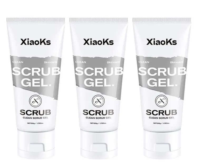 3 Pack Clean Scrub Gel Soft Exfoliating Face & Body Scrub,Deep Clean Pores